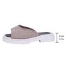Fashion Ladies Slippers Summer Fashion Casual Mesh Comfortable Sequined Platform Waterproof Slippers Outdoor Flat Shoes. Plus Size43