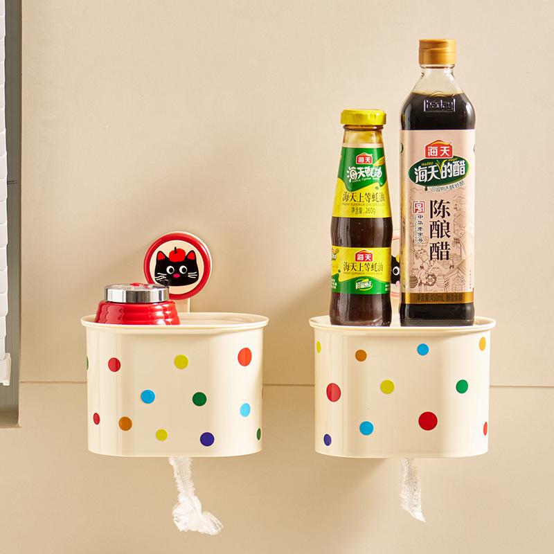 Saugknopf Frischhaltefolienabdeckung AufbewahrungsboxKüche Wandmontierte Einweg-Aufbewahrungsbox Staubdichte Entnahmebox