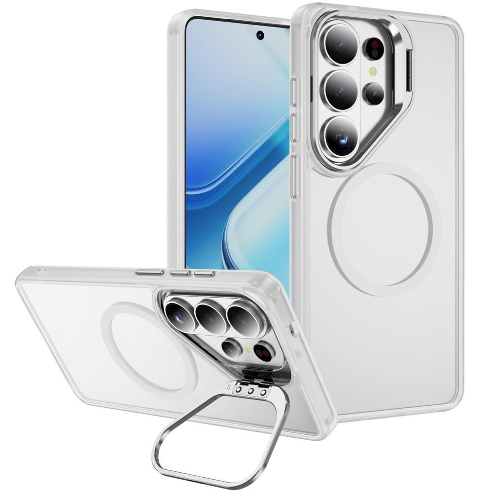 Invisible Lens Holder For Magsafe Translucent Phone Case For Samsung S26 S25 Edge FE S24 Ultra Plus Wireless Charge Matte Cover