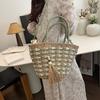 Women's Woven Rattan Shoulder Bags  Crossbody Bag  Feminine Bags  Handmade  Sweet Tassel  Beach  Seaside  Summer