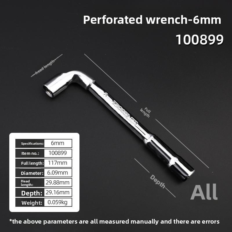 Аппаратные инструменты - Зеркальный перфорированный гаечный ключ - L-образный накидной гаечный ключ - 7-образный ручной трубный ключ с фрезерованным зевом