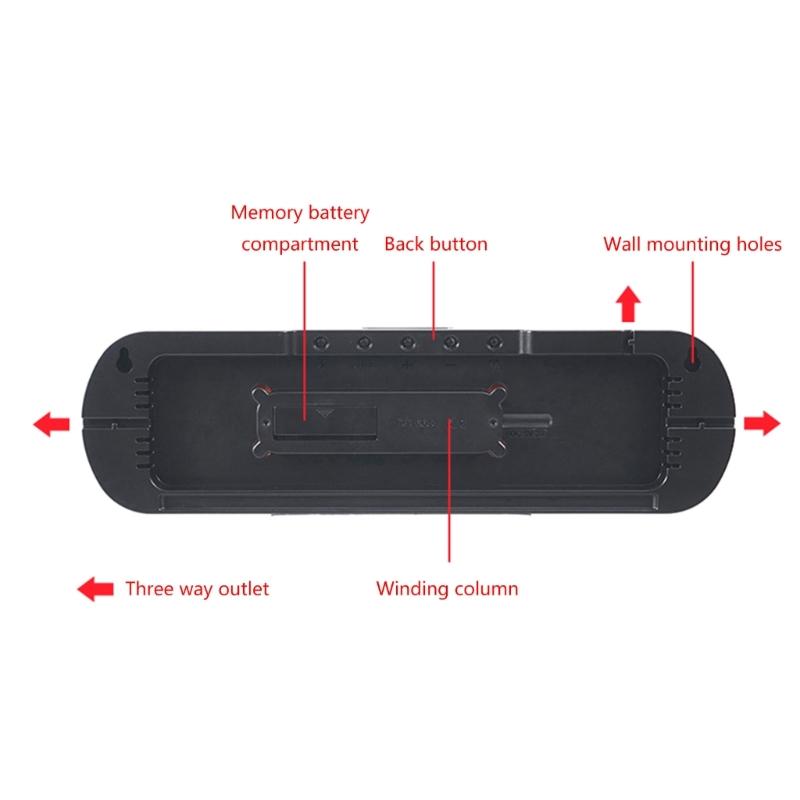 Stylish LED Digital Alarm Clock with Adjustable Brightness Wall Mount Clock Perfect for Bedroom, Offices,Home Decors