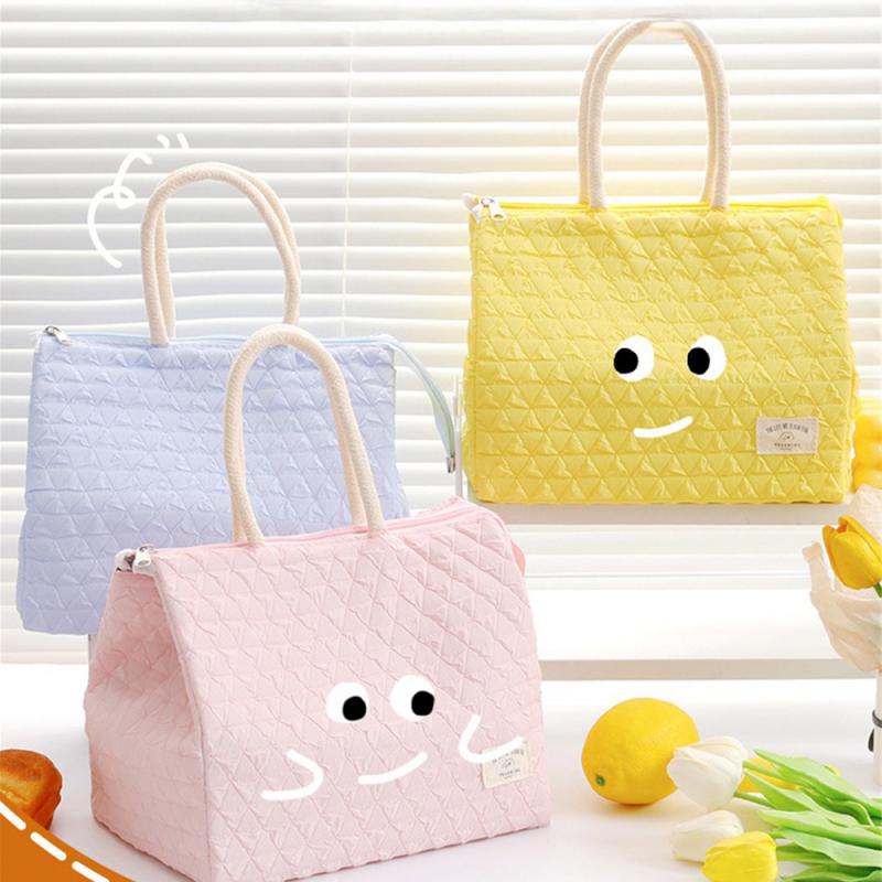 Portable Lunch Box Bag New Fashionable Simple Large Capacity Waterproof Bag Insulation Belt Rice Bag For Office Workers