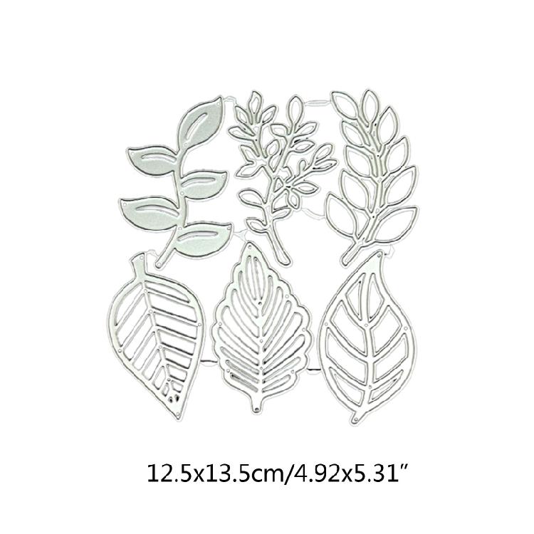 Leaves Pattern Cutting Dies Scrapbooking Stencils Carbon Steel Dies Cut Stencils for Card Making Photo Album Decoration