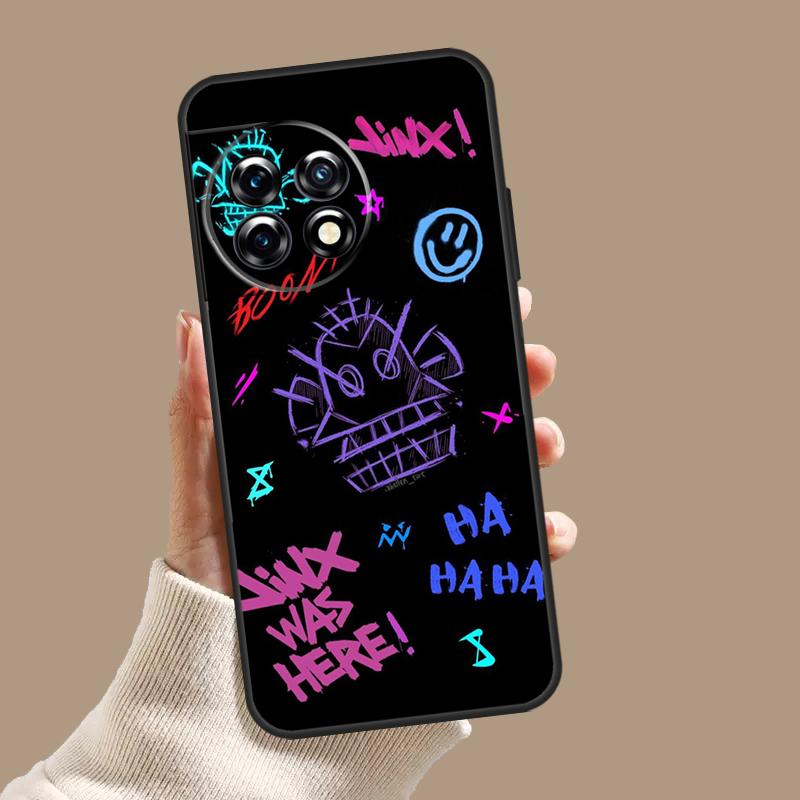 Anime Arcane Jinx Case For OnePlus 11 12 9 10 Pro 10R 12R 8T 10T OnePlus Nord N30 N20 N10 CE 3 2 Lite Cover