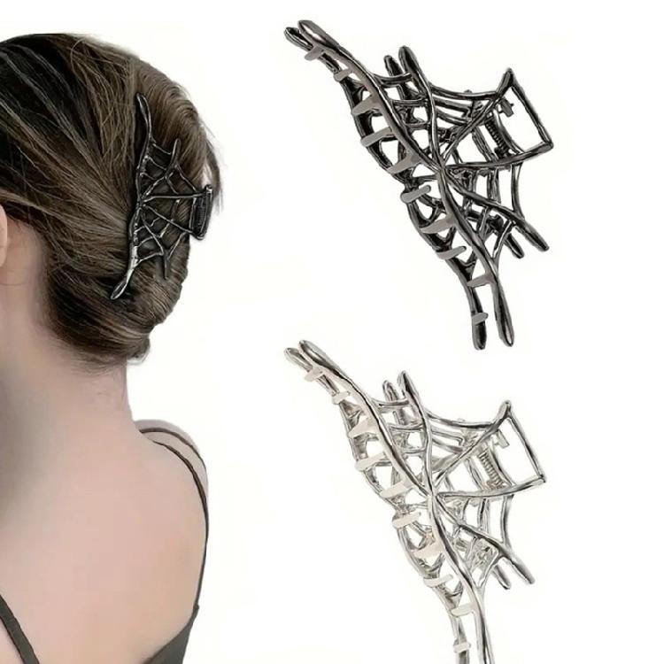 Stylish Hair Clip Fashion Hair Accessory Trendy Spiders Web Shape Headwear Easy to Use for Adding Charm to Any Outfit