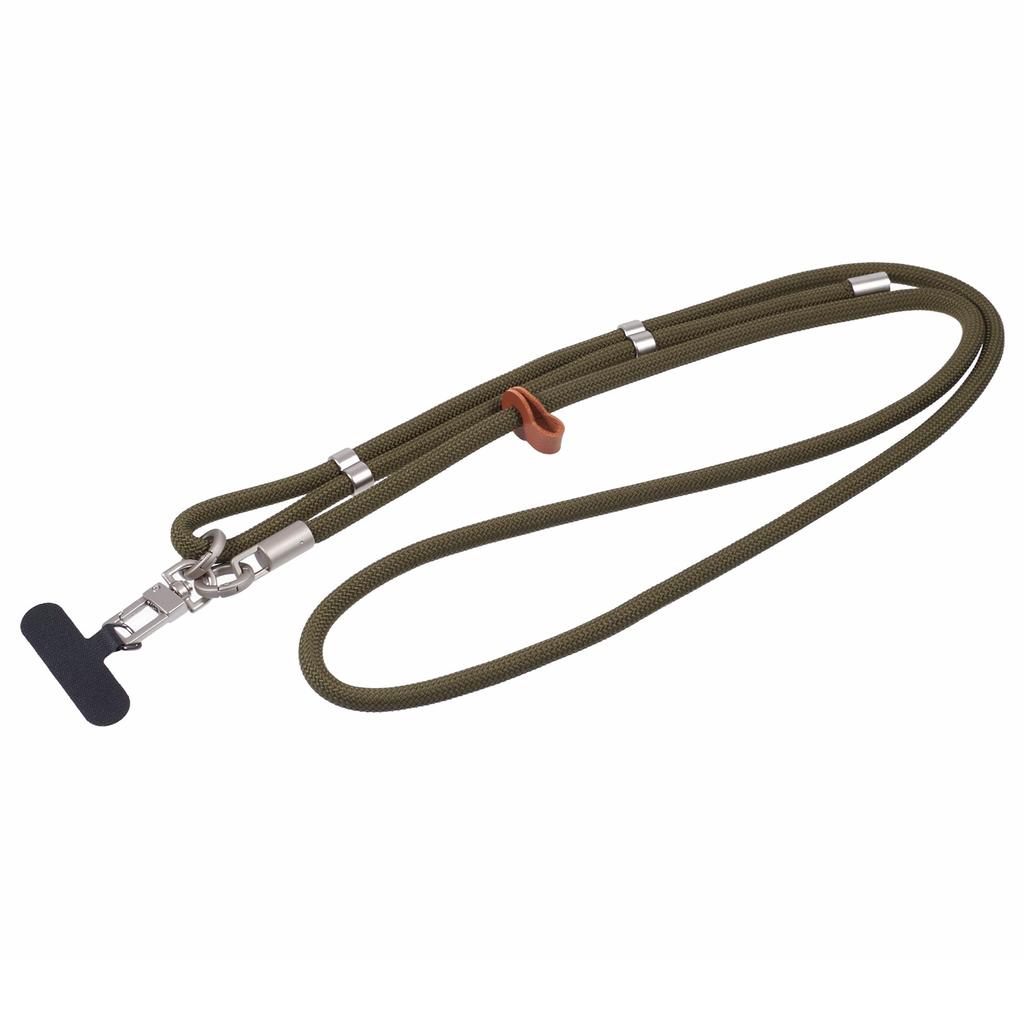 Handy-Umhängeband mit verstellbarer silberner Schnalle, Nylon-Handyband mit Befestigungslasche, Gesamtlänge: 140 cm