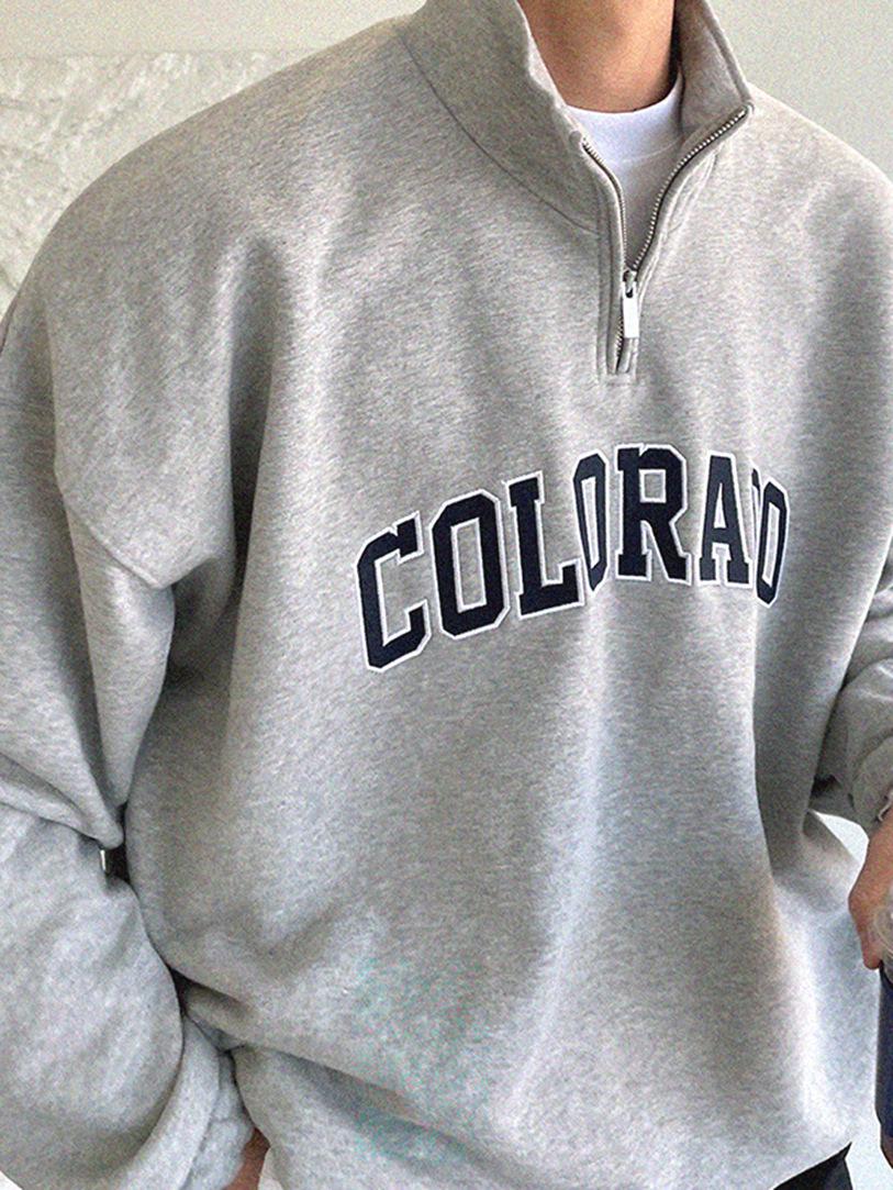 

Мужская хлопковая рубашка-поло с длинным рукавом и полуводолазкой на молнии L