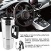 Qiilu Heated Travel Mug 12V Electric Car Kettle Boiler Stainless Steel Heating Cup Coffee Tea Warmer Cup 350ML+150ML