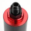 Universal 100 Micron AN8 Aluminum High Flow Fuel Inline Petrol Filter for Car Truck Black