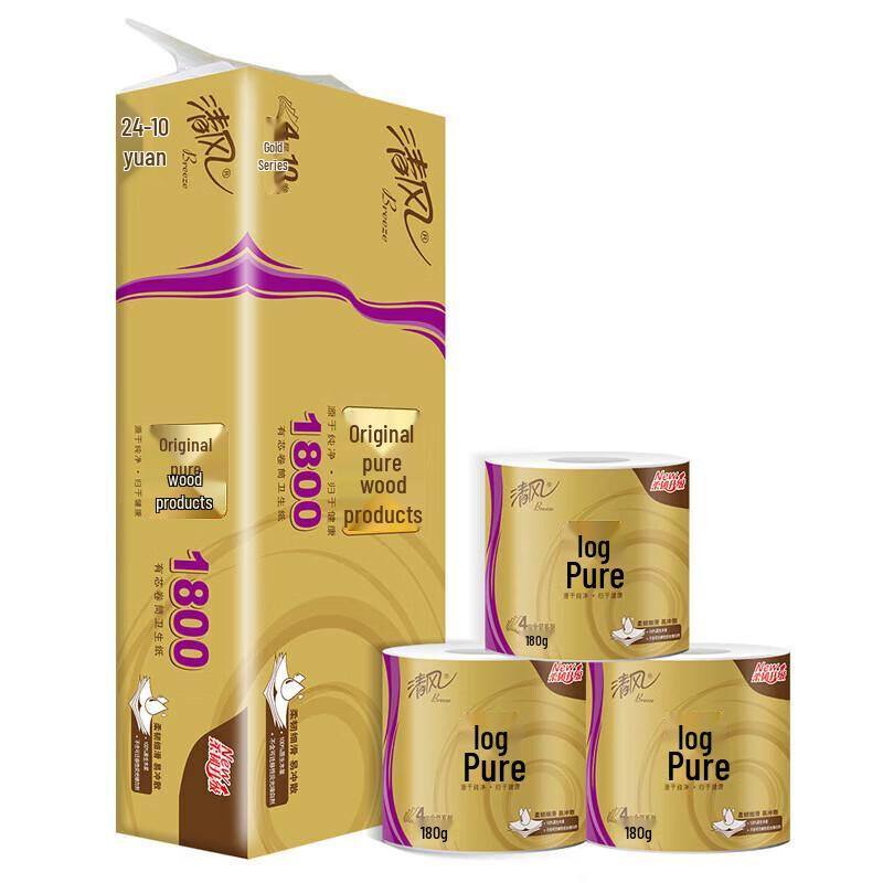 Qingfeng Coreless 4-Ply Virgin Wood Pulp Toilet Paper