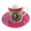 Lili Petrol [M6362] - Box of 2 Coffee Cups 'Lili Petrol' Pink Orange (Jude) - 5x6 Cm