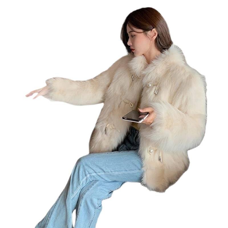 Autumn and Winter New Imitation Fox Fur Coat Women's Light Loose Fur Coat