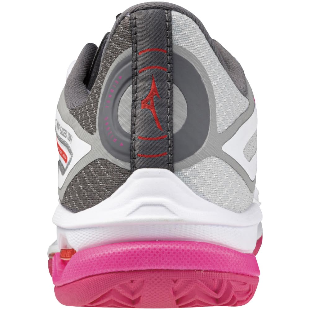 Tennis Shoes Wave Exceed TOUR 6 OC Artificial Grass Court Club Activities Lightweight Soft Tennis Hard Tennis White X Pink X Red Cm E [Mizuno]