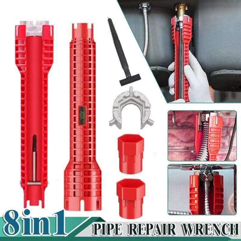 3PCS 5 In 1/8 In 1 Flume Wrench Anti-slip Kitchen Sink Repair Tools Bathroom Faucet Assembly Key Plumbing Installation Wrench
