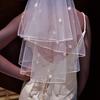 Short Wedding Veil for Bride White Floral Veil Wedding Event Veil Headpiece Engagement Event Formal Mesh Veil Headdress