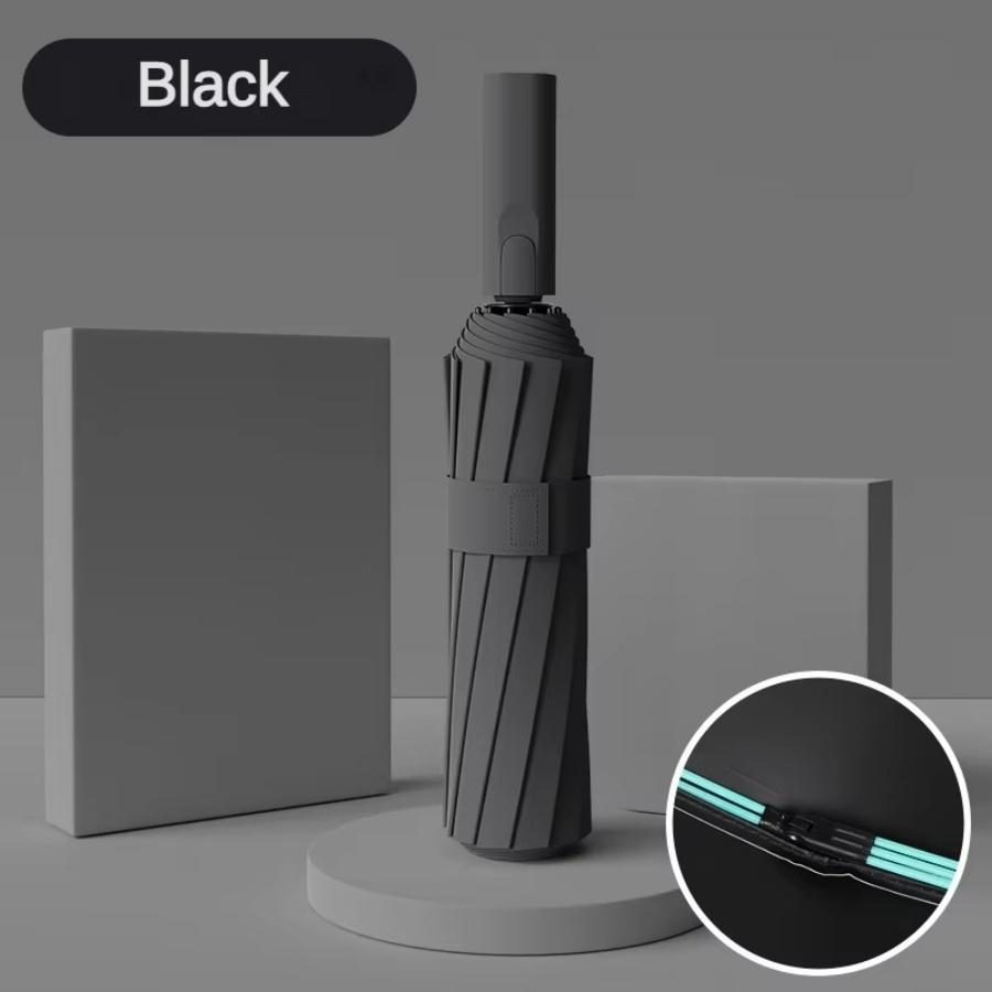 

60 спиц Суперпрочный Ветрозащитный Автоматический Складной Зонт Усиленный Большой УФ Защита от солнца Зонты для путешествий на открытом воздухе чёрный