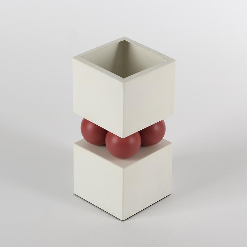 

Современные простые квадратные шары ваза украшения гостиная прихожая журнальный столик обеденный стол геометрические цветы изделия искусство цветочные орнаменты