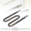 Finned Heating Element W Type 3500W M18 X 25 Stainless Steel Electric Heat Tube for for Ovens Baking Air Conditioning AC 380V