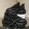 Men Designer Platform Non-slip Sneakers Sport Vulcanized Shoes Thick Sole Leather Casual Shoes Chunky Dad Sport Sneakers