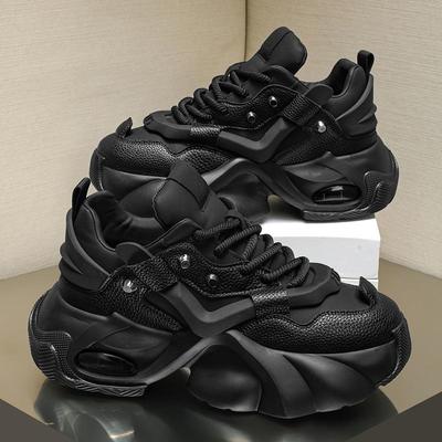 Men Designer Platform Non-slip Sneakers Sport Vulcanized Shoes Thick Sole Leather Casual Shoes Chunky Dad Sport Sneakers