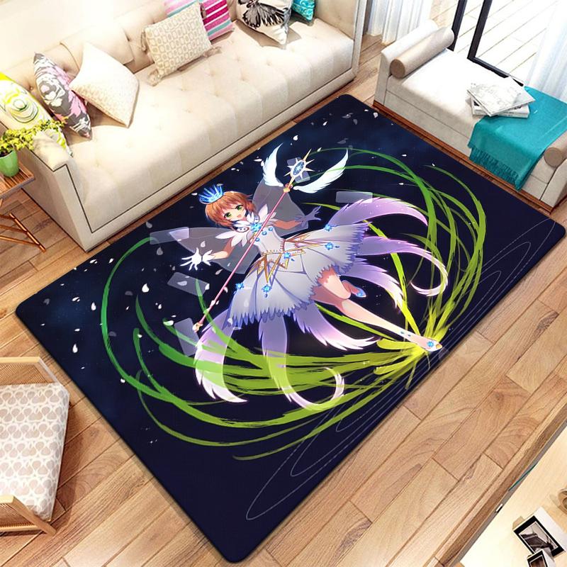 C-Cardcaptor Sakura Cute Cartoon Girl HD Print Carpet Living Room,kitchen,bedroom,Sofa,Table,Rug,Non-slip,Chair,Picnic,Camp,Mat