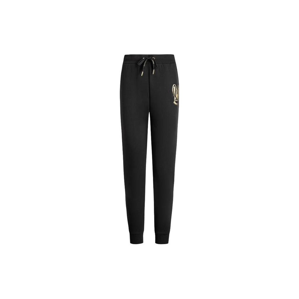 Armani Exchange SS23 Year Of The Rabbit Limited Edition SS23 Jade Rabbit Print Cuffed Casual Pants Women pants Black 3RYPAF-YJCMZ-1200