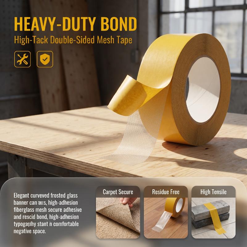 1/2/4Pcs 5M Strong Fixation Of Double Sided Cloth Base Tape Translucent Mesh Waterproof Super Traceless High Viscosity