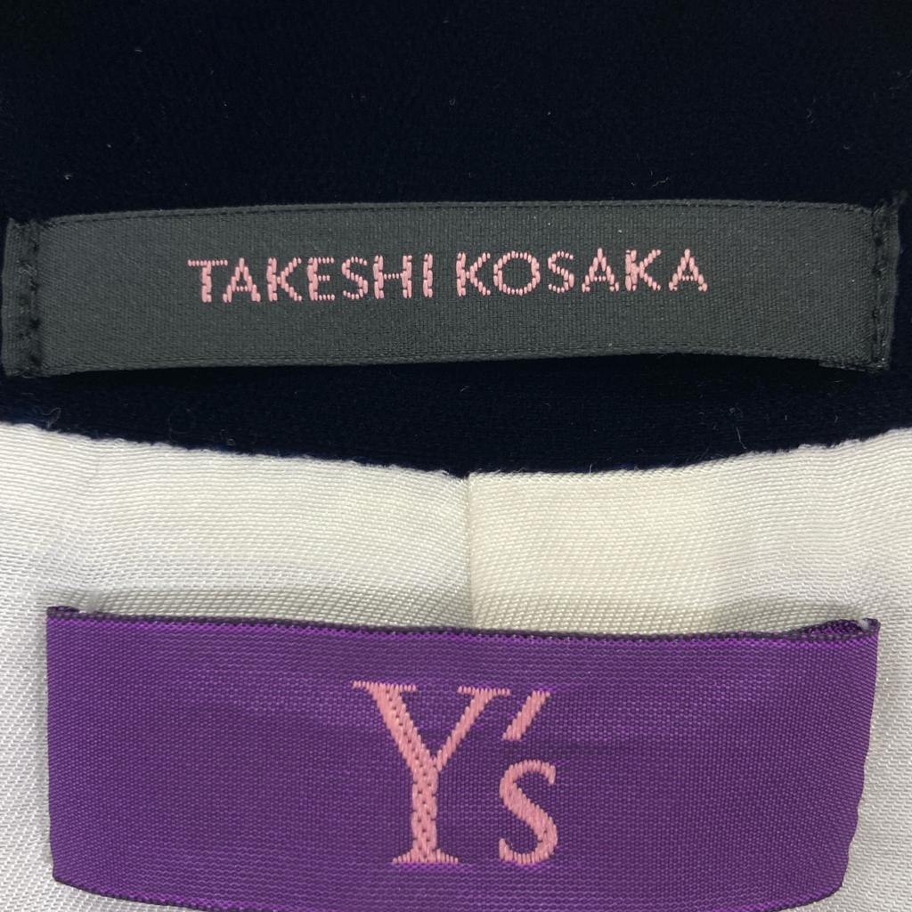 Y's Pink [TAKESHI KOSAKA by] YR-C40-137 Grey double-breasted peak lapel coat coat 1 grayUsed