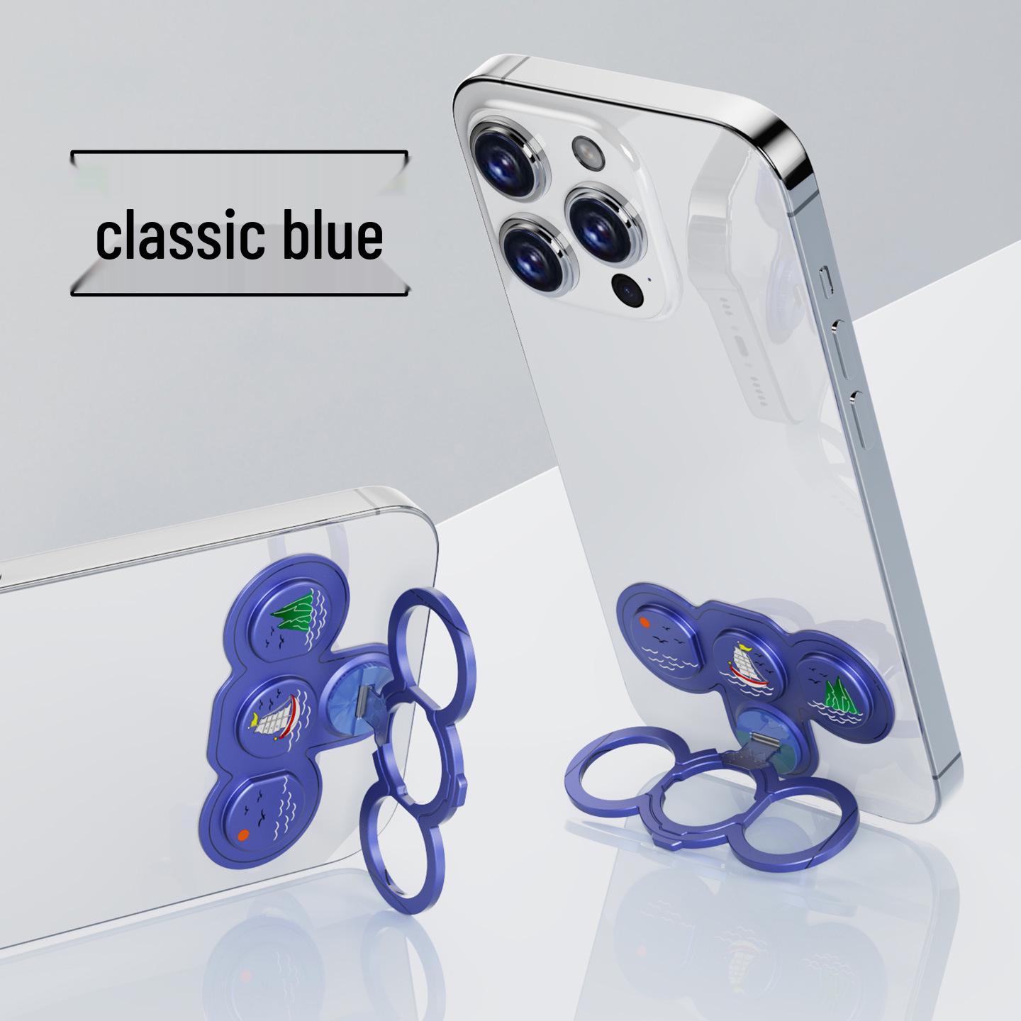 

Rotatable Phone Stand Ring Holder with Metal Finger Buckle – Multi-functional Support for Binge-Watching and Online Classes.