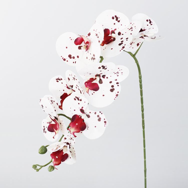 Simulated Phalaenopsis 3D printing 9-head film orchid indoor fake flower bouquet, decorative Phalaenopsis simulated flower