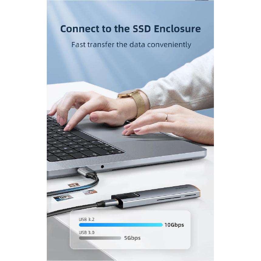 CABLETIME USB A to USB C Cable 10Gbps 3A USB 3.2 Cable 60W QC 3.0 Data Transfer for SSD Enclosure Phone Charging Data Sync
