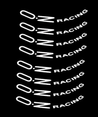 8PCS Reflective Car Wheel Rim Sticker For OZ RACING Volkswagen 4UGEX BMW Porsche Ford