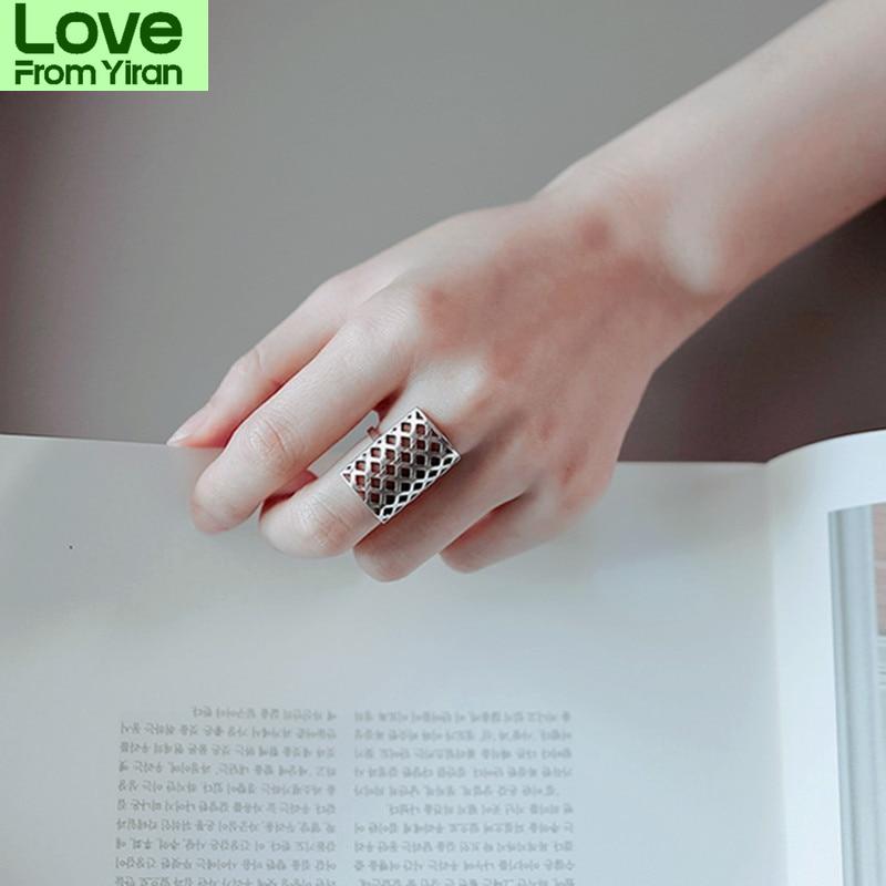 Vintage 925 Sterling Silver Geometric Rings For Women Girls Wedding Finger Ring Fashion Jewelry Jz569