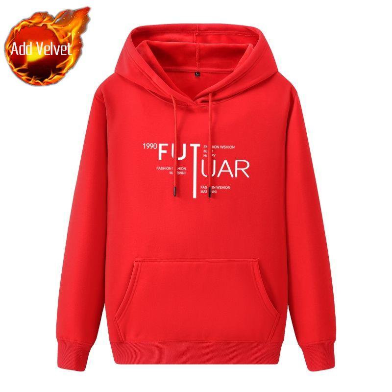 Warm Men's Hooded Sweatshirt Letters Designer Harajuku Fashion Overfit Cheap Y2k Vintage Streetwear Tops 90s Winter Male Hoodie