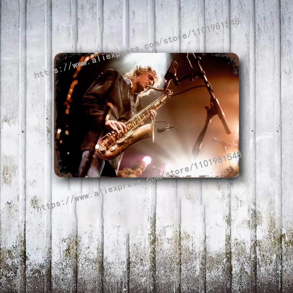 Dire Straits Band Metall Deko Poster Vintage Blechschild Metallschild Dekorative Plakette für Pub Bar Man Cave Club Wanddekoration