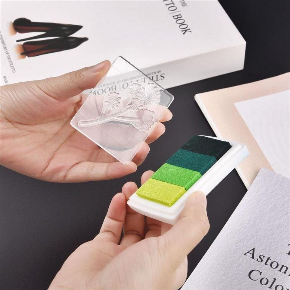 Handmade Acrylic for DIY Scrapbooking Seal Stamp Block Stamping Tool Stamp Block Wax Stamp Pad