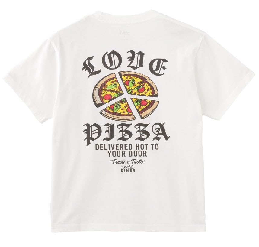 

PEACE PIZZA Футболка з коротким рукавом Маленька X-girl, 105251011015, Біла, білий