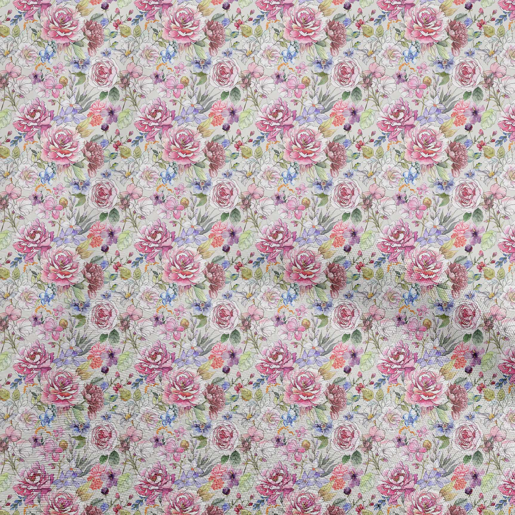 

oneOone Cotton Flex Dark Purple Fabric Florals Dress Material Fabric Print Fabric By The Yard 40 Inch 42 Inch Wide - Viscose Chiffon білий