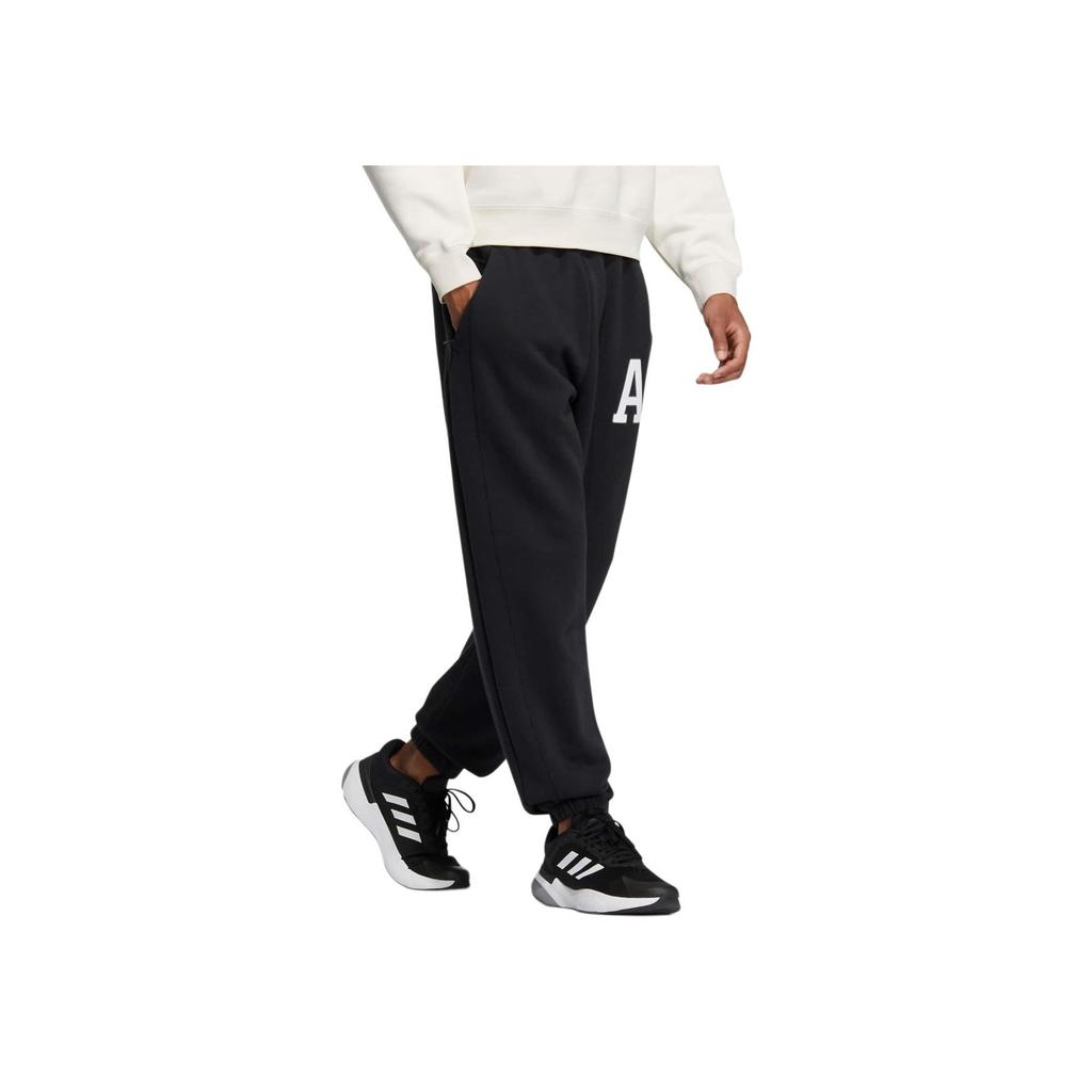 Adidas Letter Logo Print Joggers Men Bottoms Black IB2768