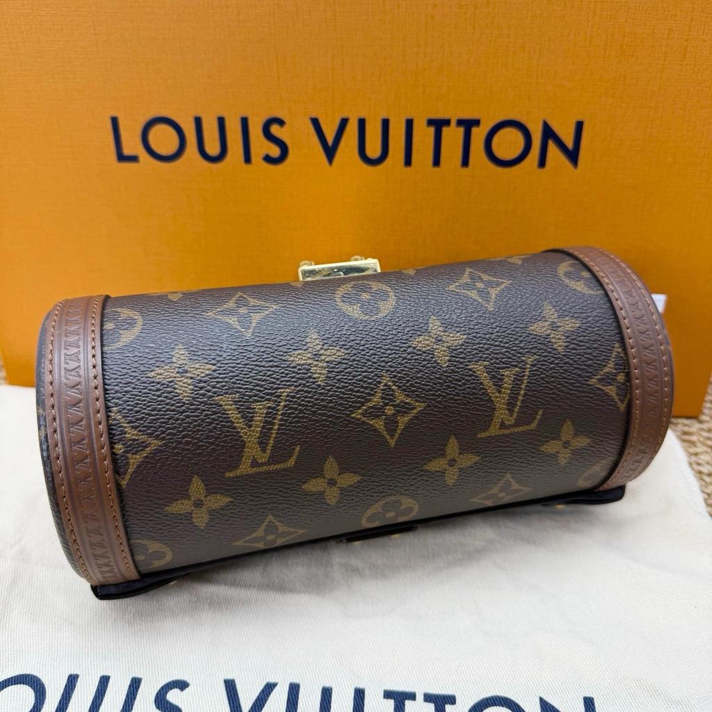 [Używany] Papillon Trunk Monogram Chain Zapięcie S-Lock Płótno powlekane ze skórzanymi wykończeniami Torba na ramię - Doskonały #1NXJG26