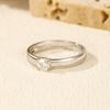 MODIAN D Color Round Moissanite Rings 925 Silver Fashion Simple Ring For Women Wedding Statement Jewelry Gifts