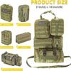 MOLLE Vehicle Universal Car Seat Back Molle Panel Organizer Storage Bag with 5 Detachable Molle Pouches Organizer, Organizer,