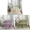 Pure Color Flannel Blanket With Butterfly Pattern For Office Nap And Air Conditioning Comfort