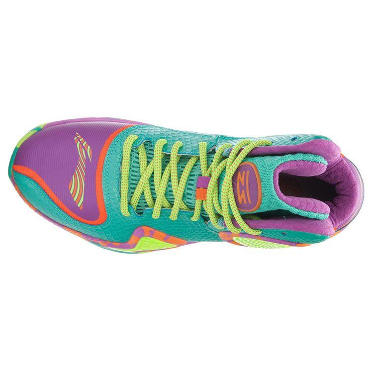 Li Ning Phantom 1 Cloud Shock Absorption Anti-Slip Support Mid-Top Basketball Shoes Men sneaker Green Yellow Purple ABAL001-1