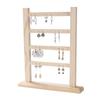 Organizzatore in Legno a 4 Strati Espositore per Oggetti di Scena Fotografica Gioielli Orecchini Ciondoli Collane Supporto Espositore Stoccaggio Showroom