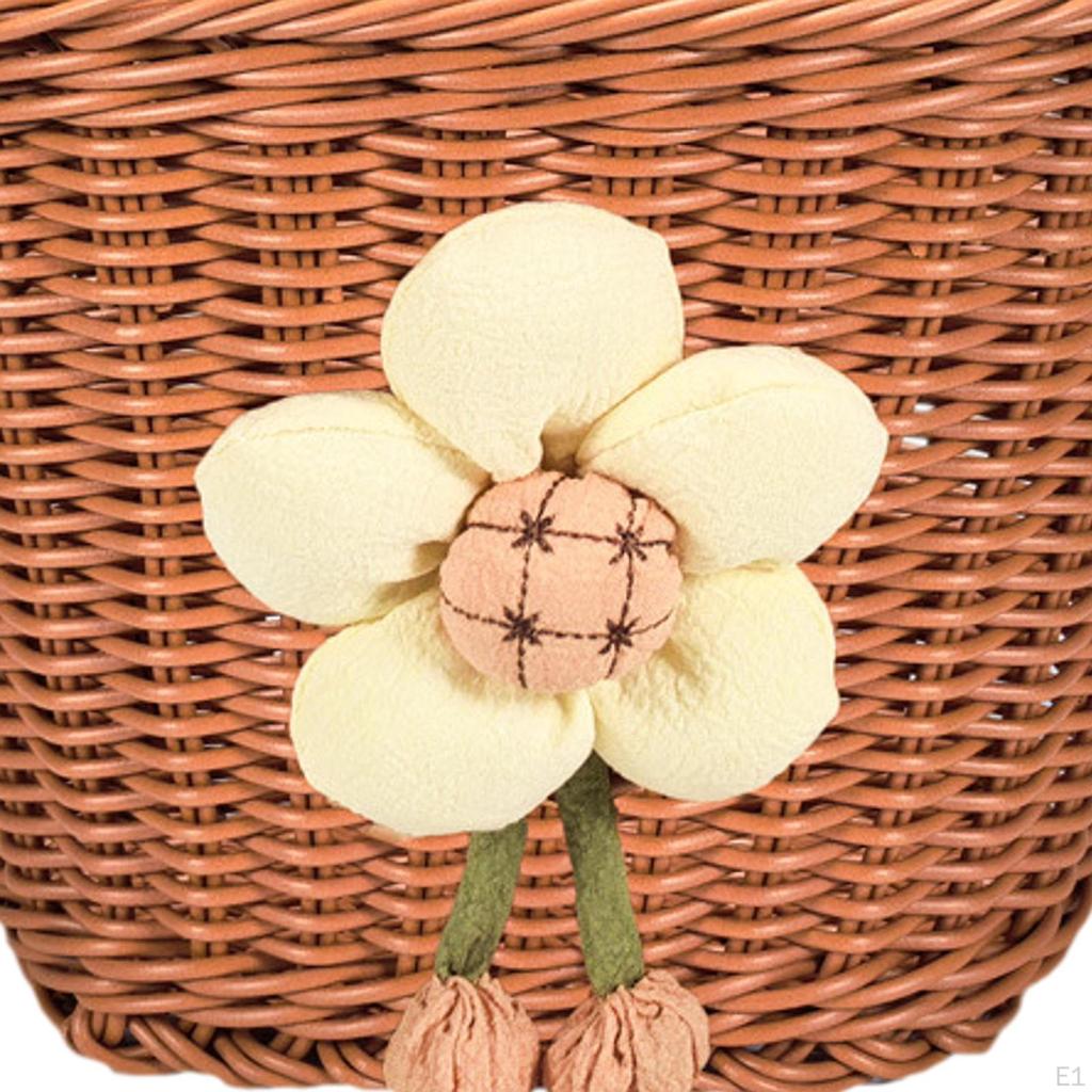 Kids Bike Basket Easy to Install Woven Front Bicycle for Children