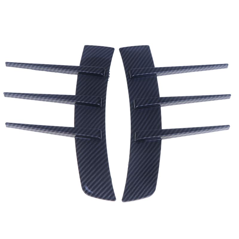 

2Pcs Front Bumper Vent Sticker Car S Door Side Modification Model Duck Type Splitter A Set Currency Exterior Parts as the picture