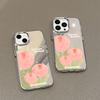 Girl Heart Tulip Painted Mirror Applicable iPhone17 Mobile Phone Case 16Pro Niche x Apple 14 All-Inclusive 15