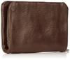 Lee Coin Premium Italian Soft Round Dark Brown Purse, Leather, Zipper,
